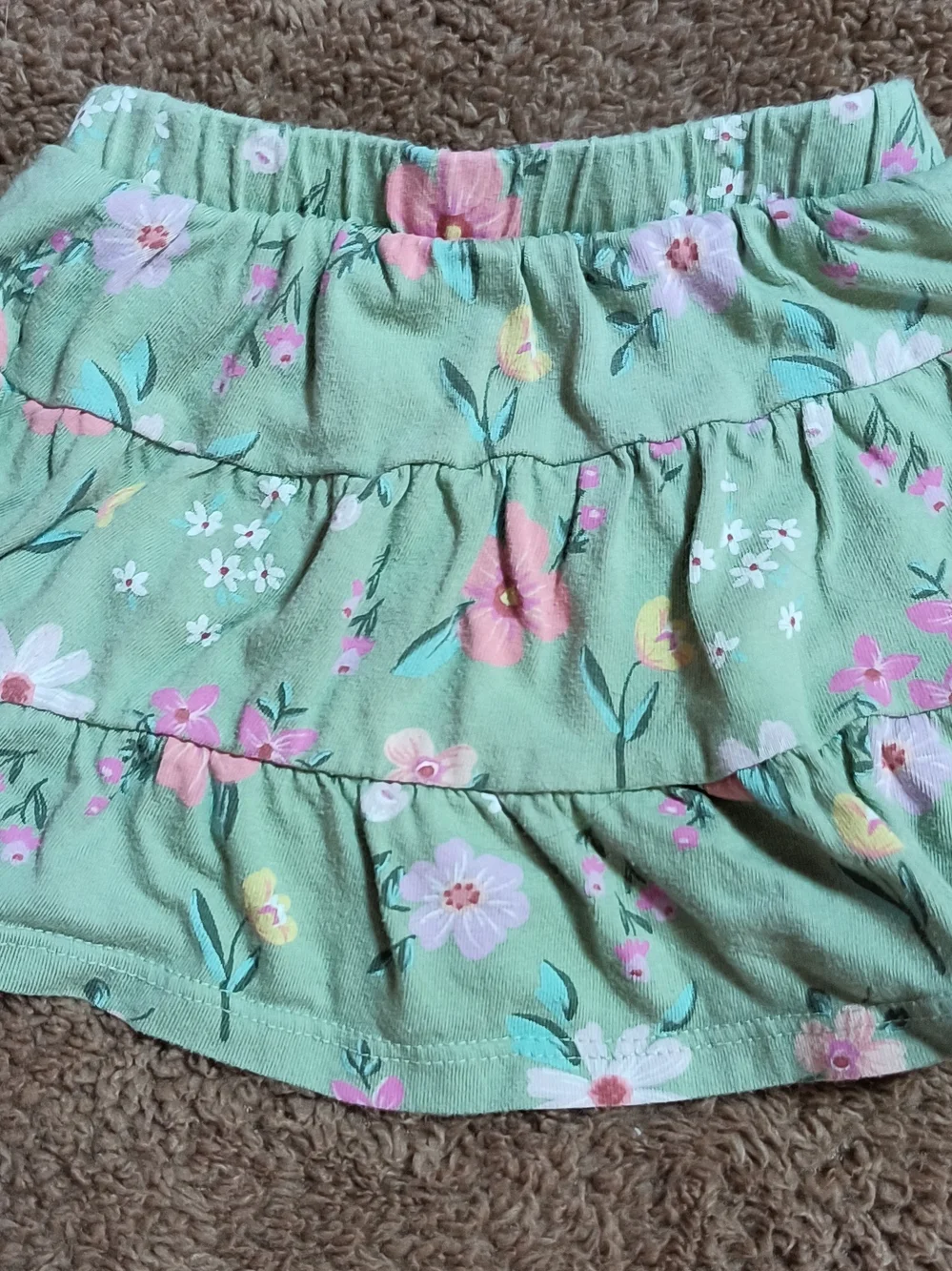 Girls 9-Piece Spring Mix Outfit Set - Pastel Pink, Green, Navy & Cream.    T 5